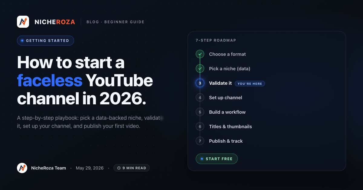 How to Start a Faceless YouTube Channel in 2026 (Step-by-Step Guide)